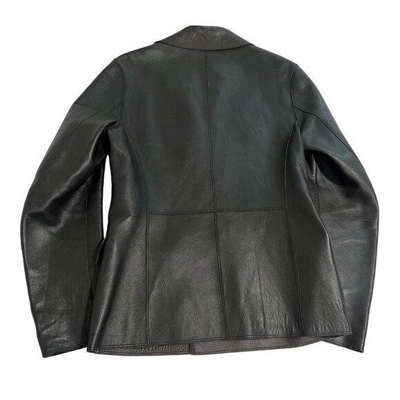 JIL SANDER Glossed Leather Blazer in Black - Picture 4 of 7